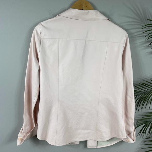 Lafayette 148 Pink Lambskin jacket top - Picture 9 of 10